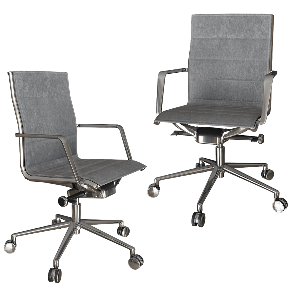Estel Group – Office chair Aluminia with medium backrest 3D Model