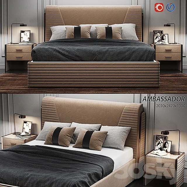 Estetica Ambassador bed 3DModel Estetica Ambassador bed 3DModel