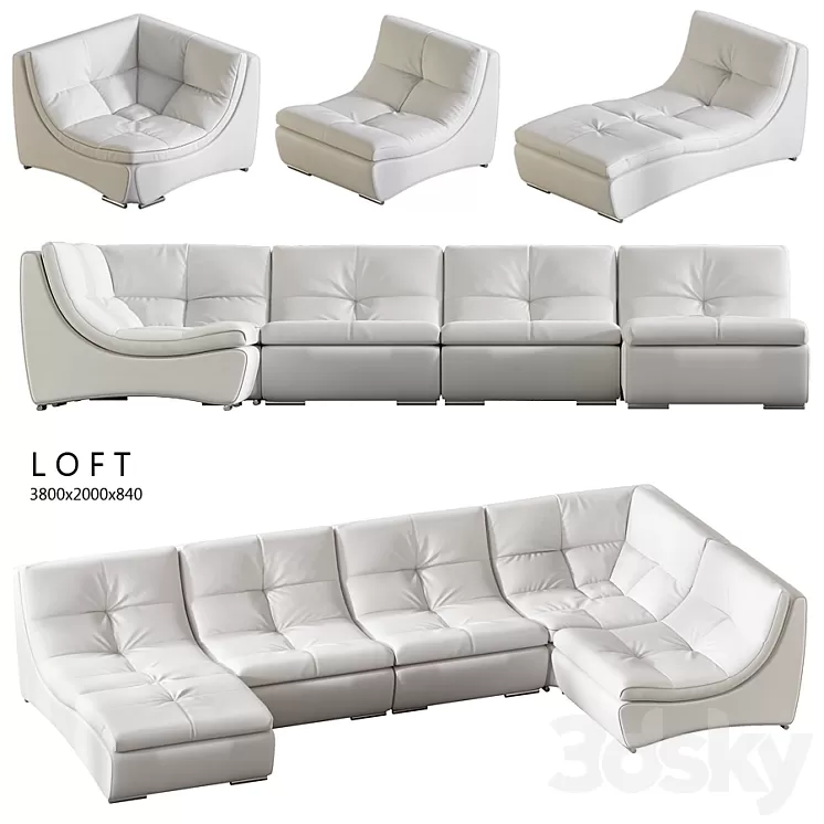 Estetica Loft sofa 3D Model