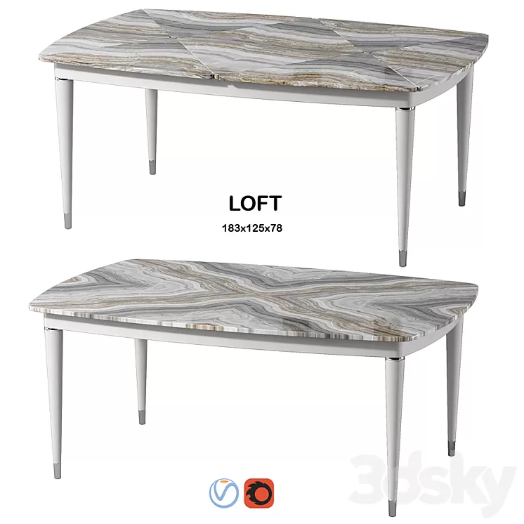 Estetica Loft table 3D Model Estetica Loft table 3D Model