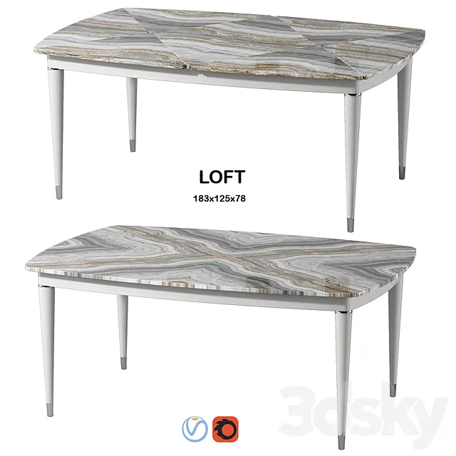Estetica Loft table 3DModel Estetica Loft table 3DModel