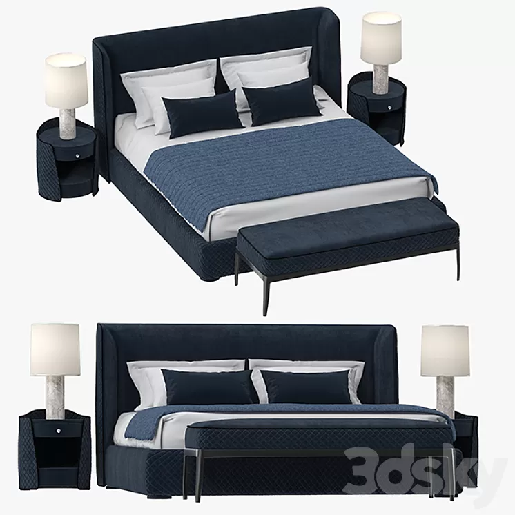 Estetica Marseille Bed 3D Model