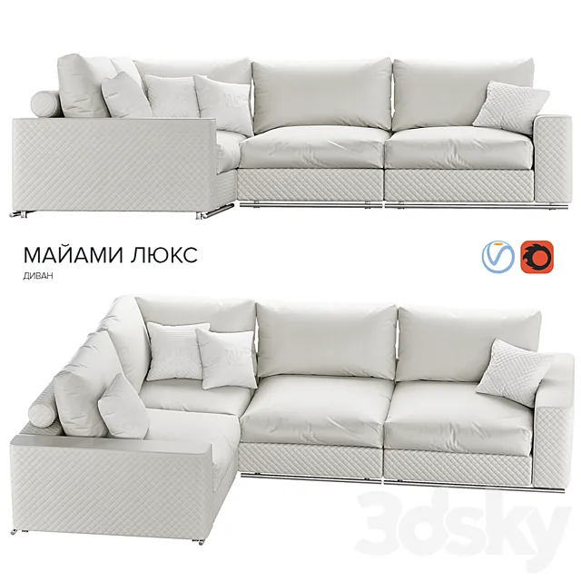 ESTETICA Miami Lux corner-2 modern 3DModel ESTETICA Miami Lux corner-2 modern 3DModel