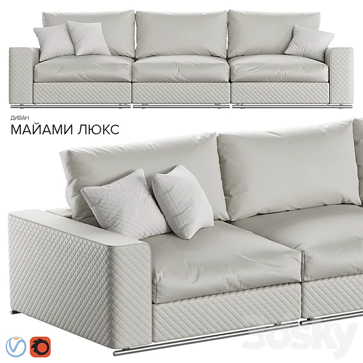 ESTETICA Miami Lux modern 3x 3D Model Free Download