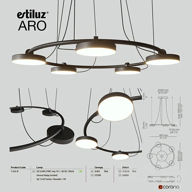 Estiluz Aro 3542 3D Model