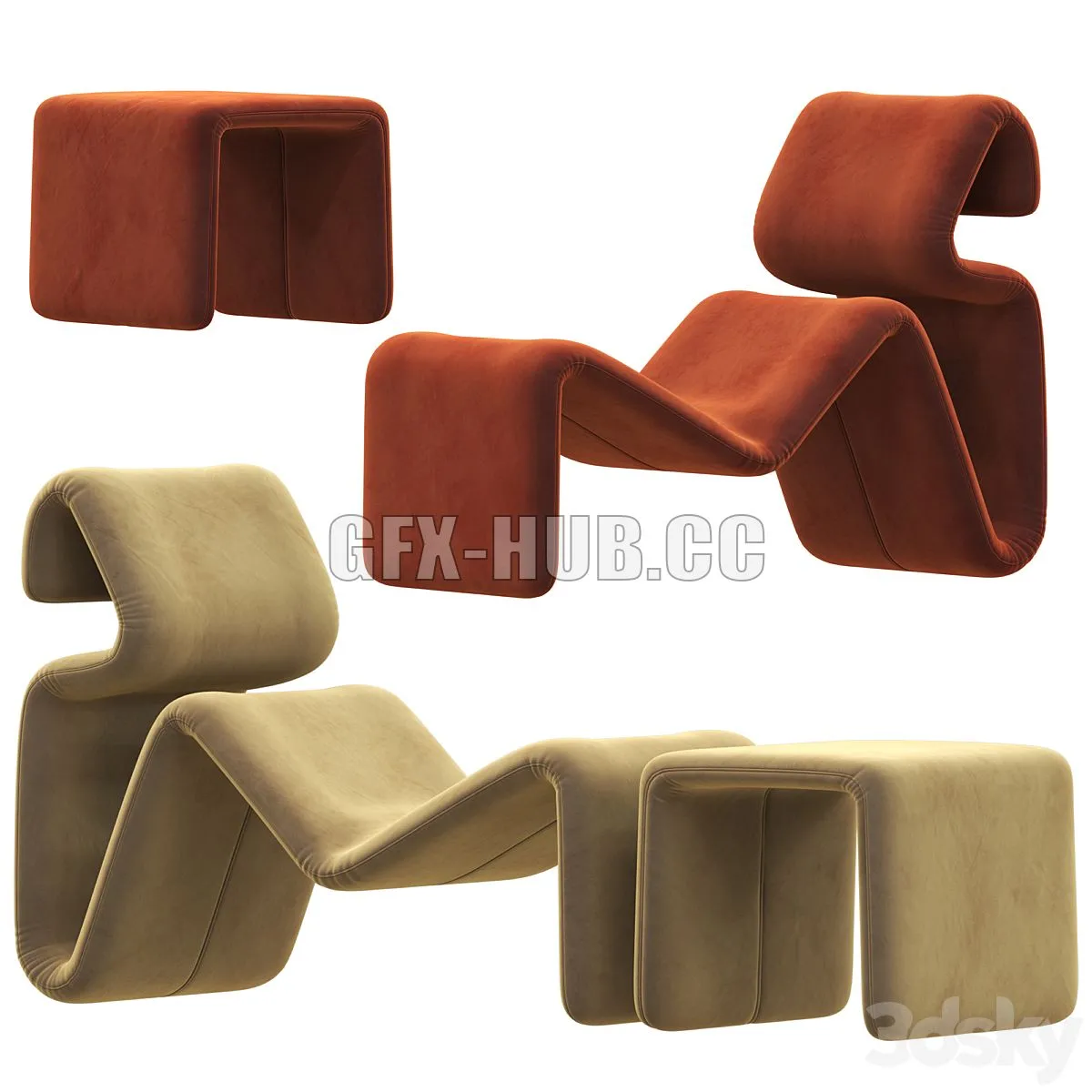 ETCETERA LOUNGE CHAIR 3D Model ETCETERA LOUNGE CHAIR 3D Model