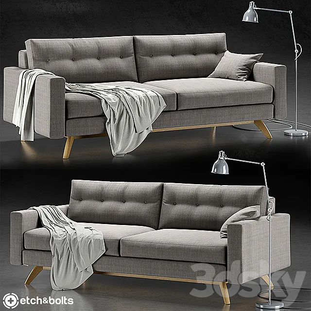 Etch & Bolts Alfinch Sofa Ikea Aröd 3D Model Etch & Bolts Alfinch Sofa Ikea Aröd 3D Model