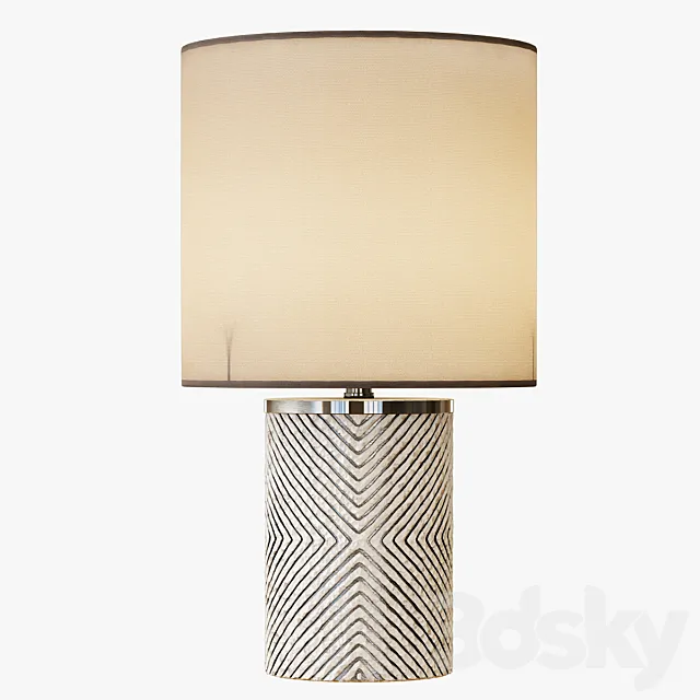 Etched Glass Table Lamp 3DModel