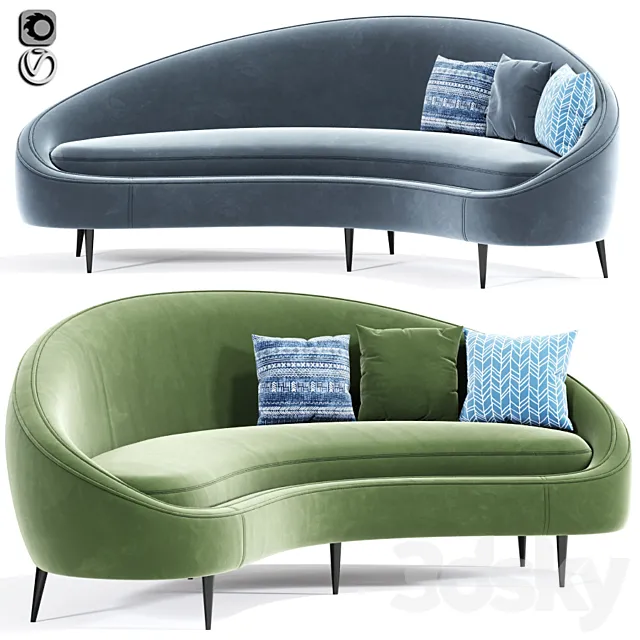 Ether Peddler Curved Sofa 3DModel