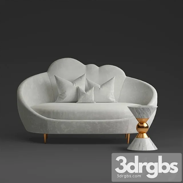 Ether settee sofa 2 3D Model Download Ether settee sofa 2 3D Model Download