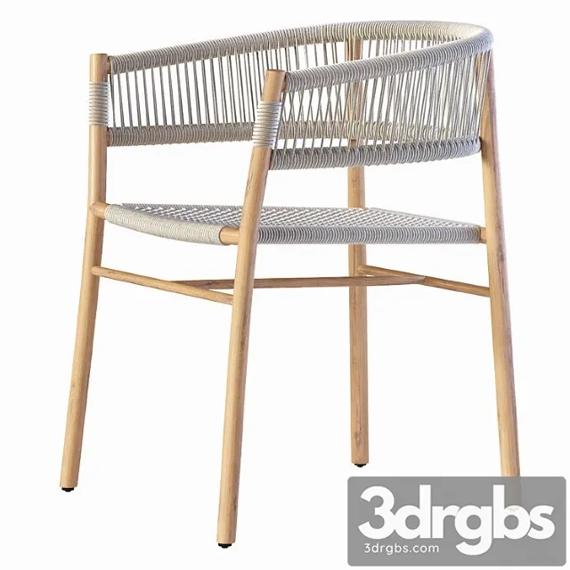 Ethimo kilt dining armchair teak and rope Ethimo kilt dining armchair teak and rope