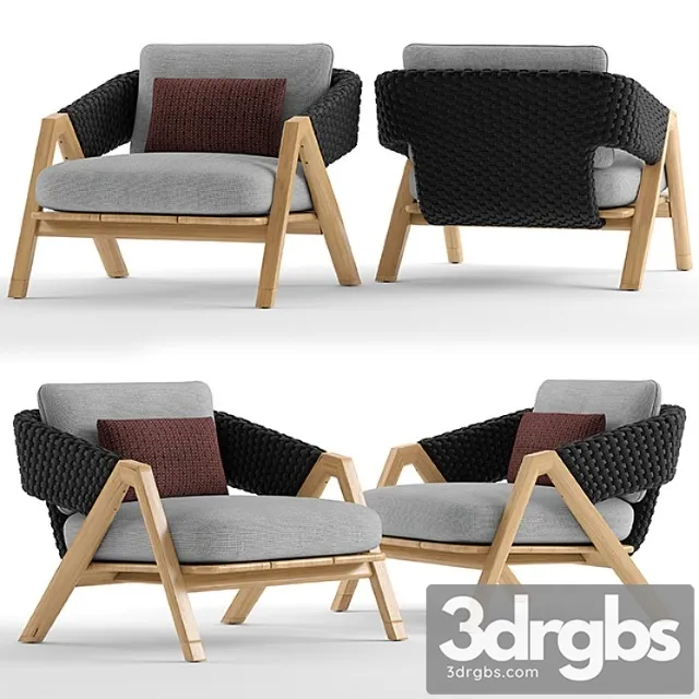 Ethimo knit armchair 3D Model Download