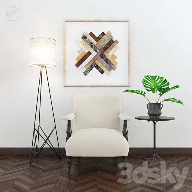 Ethnic Decor Set 3D Model