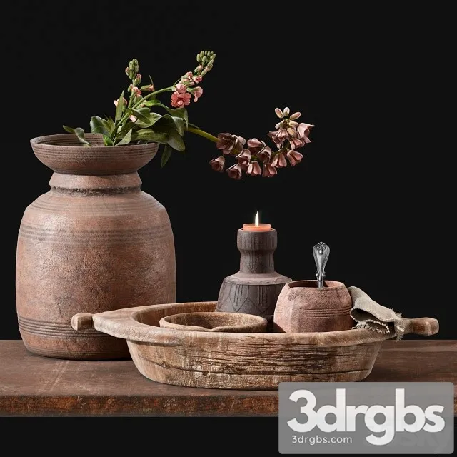 Ethnic Decorative Set 3D Model Download Ethnic Decorative Set 3D Model Download