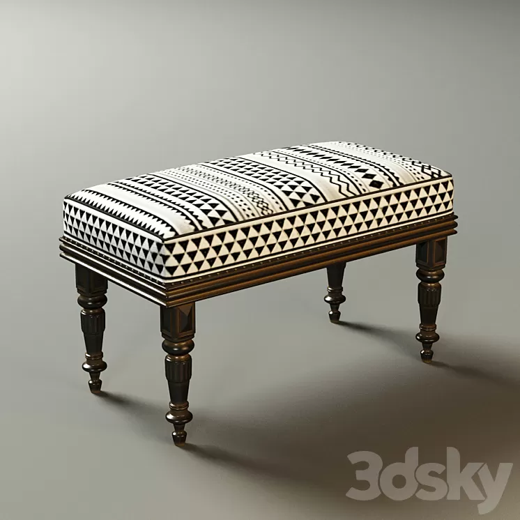 Ethnic stool 3D Model