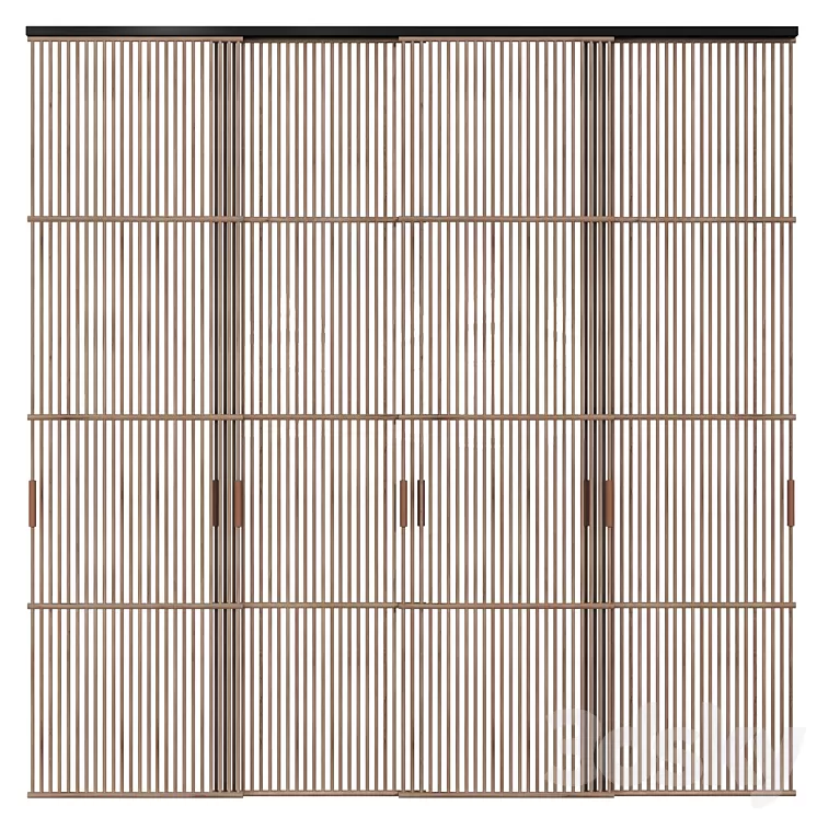 Ethnic style sliding partition 3D Model