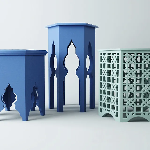 Ethnic tables 3D Model Ethnic tables 3D Model