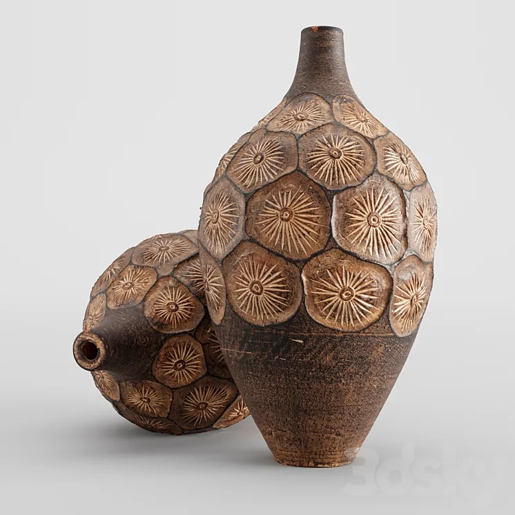 ethnic vase 3D Model Free Download