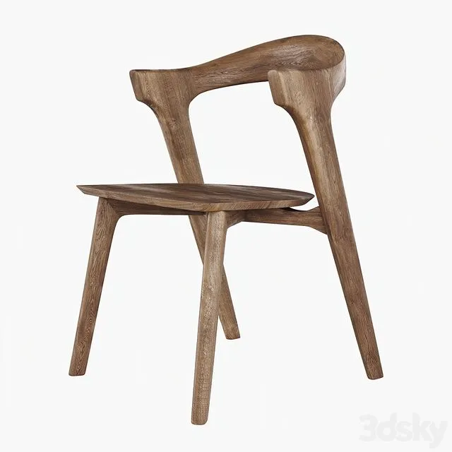 Ethnicraft Oak Bok Dining Chair 3D Model Ethnicraft Oak Bok Dining Chair 3D Model