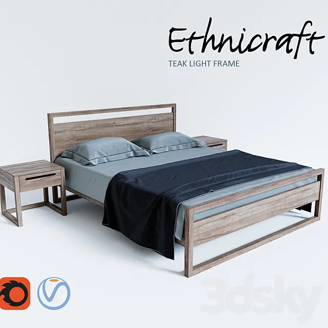 Ethnicraft – TEAK LIGHT FRAME 3DModel