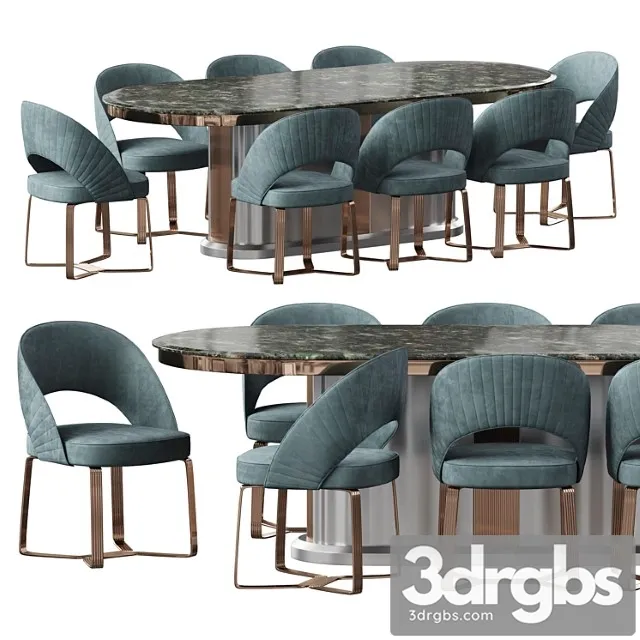 Etra Dining Table And Chairs 2 3D Model Download Etra Dining Table And Chairs 2 3D Model Download