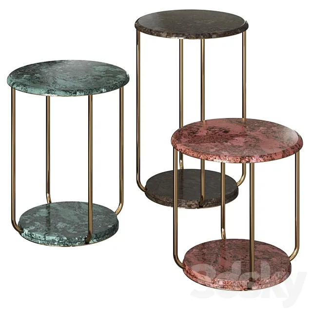 Etro Home Interiors Ambar Side Tables 3DModel