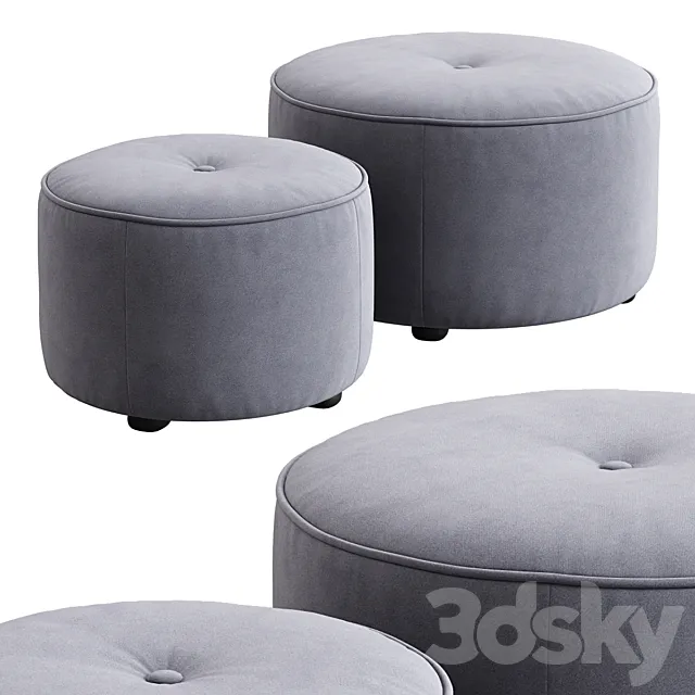 Etro round ottoman 3D Model Etro round ottoman 3D Model