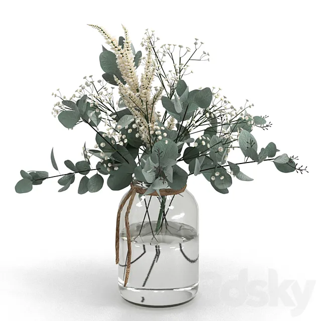 Eucalyptus bouquet 3D Model Eucalyptus bouquet 3D Model