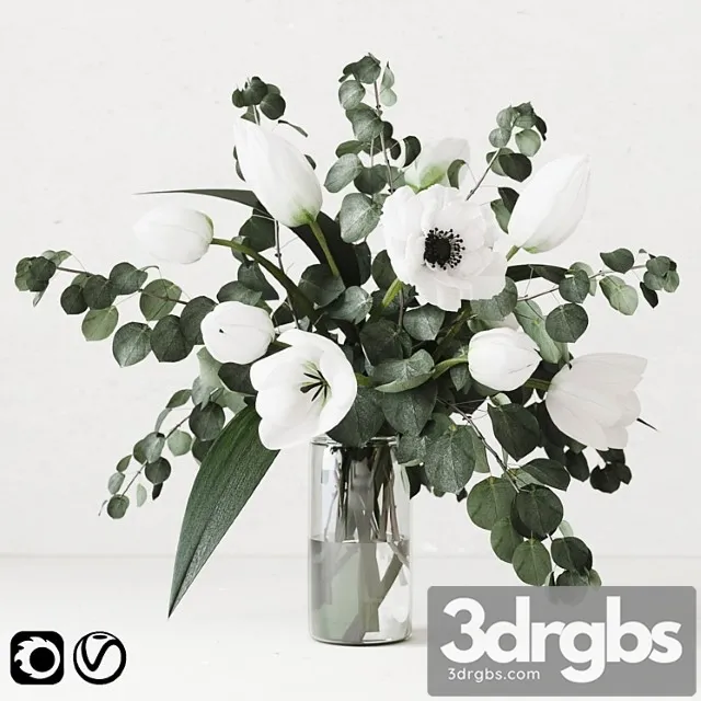 Eucalyptus bouquet with tulips Eucalyptus bouquet with tulips