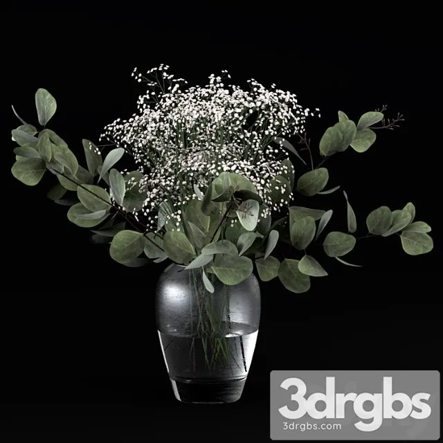 Eucalyptus Bouquets With Flowers And Grass 3D Model Download Eucalyptus Bouquets With Flowers And Grass 3D Model Download