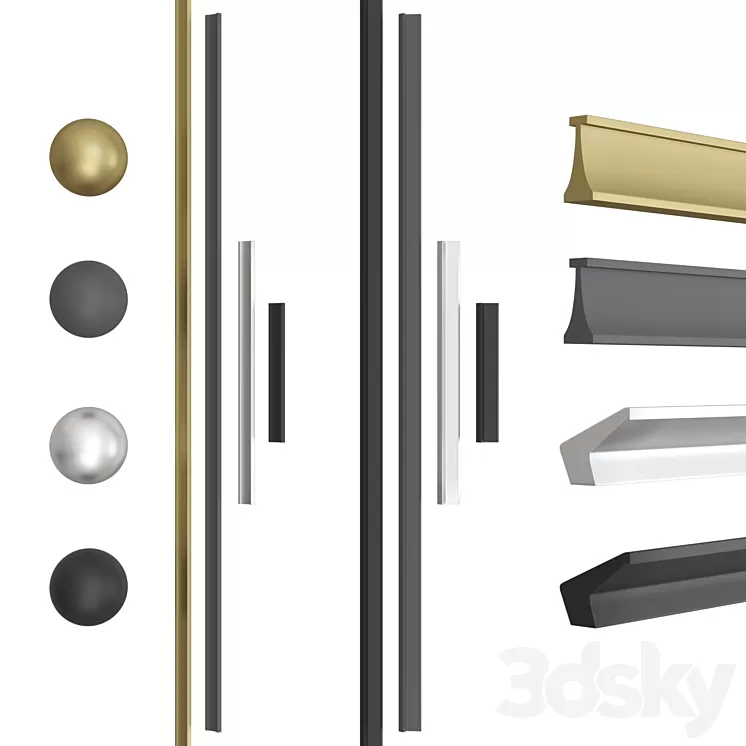 Eureka handle set 2 3D Model Free Download
