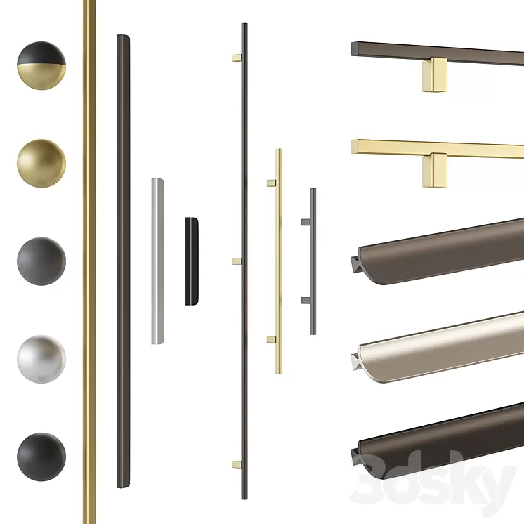 Eureka handle set 3 3D Model Free Download