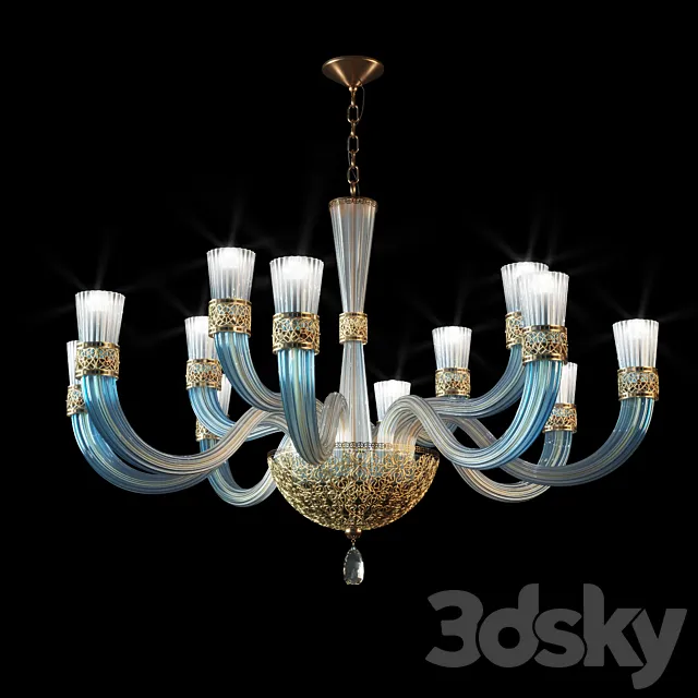 Euroluce Lampadari DEA L8 + 4 3D Model