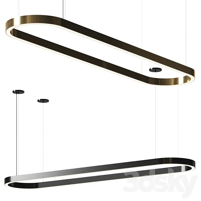 Euroluce Lampadari PROFILE OVAL 3D Model