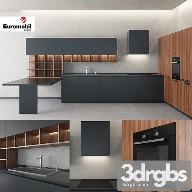 Euromobil kitchen – lain 3D Model Download
