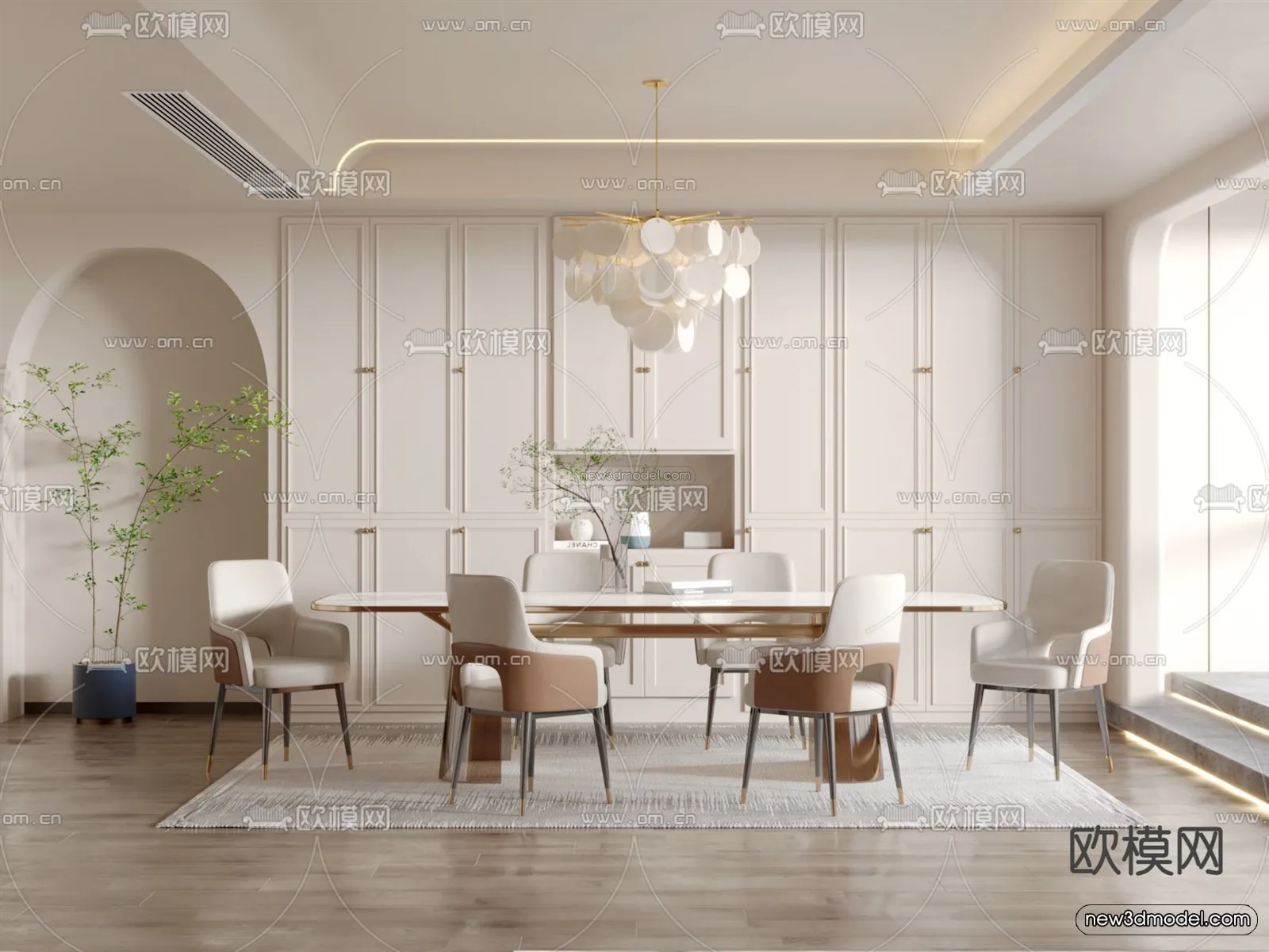 Europe Style Interior 3D Blocks – Bedroom 3D Model – 268 – VRAY