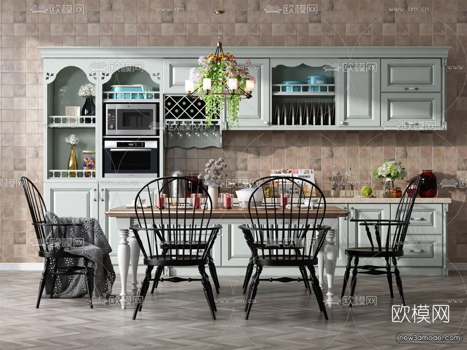 Europe Style Interior 3D Blocks – Dining Room 3D Model – 188 – VRAY Europe Style Interior 3D Blocks – Dining Room 3D Model – 188 – VRAY