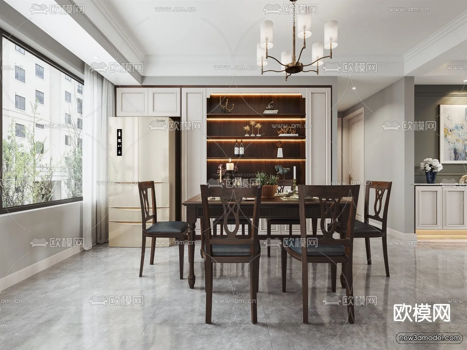 Europe Style Interior 3D Blocks – Living Room 3D Model – 005 – VRAY