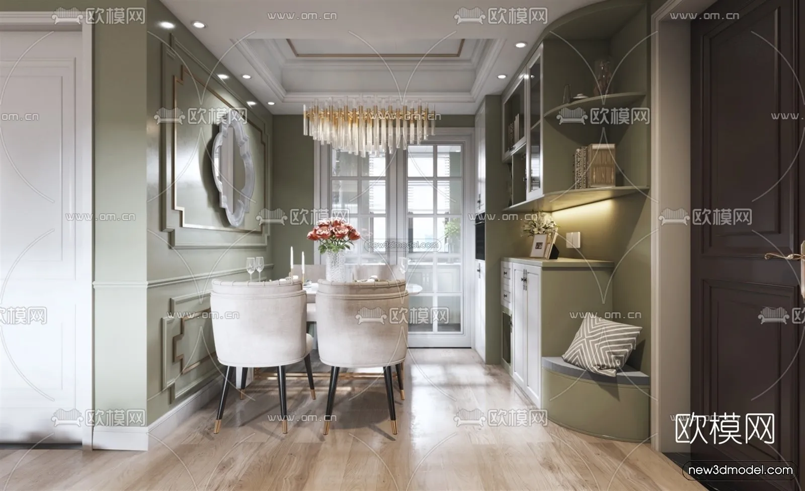 Europe Style Interior 3D Blocks – Living Room 3D Model – 048 – VRAY