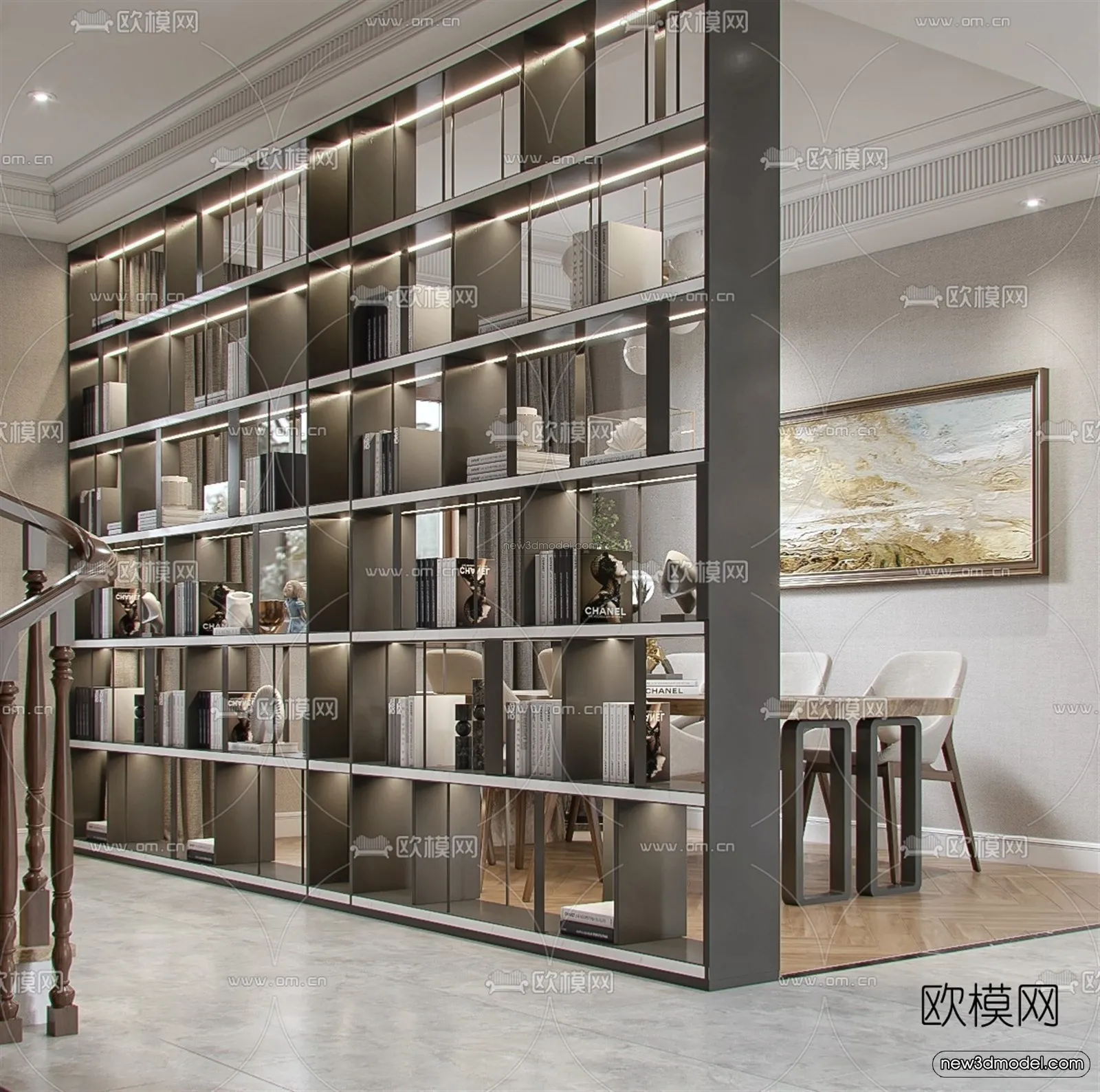 Europe Style Interior 3D Blocks – Living Room 3D Model – 071 – VRAY