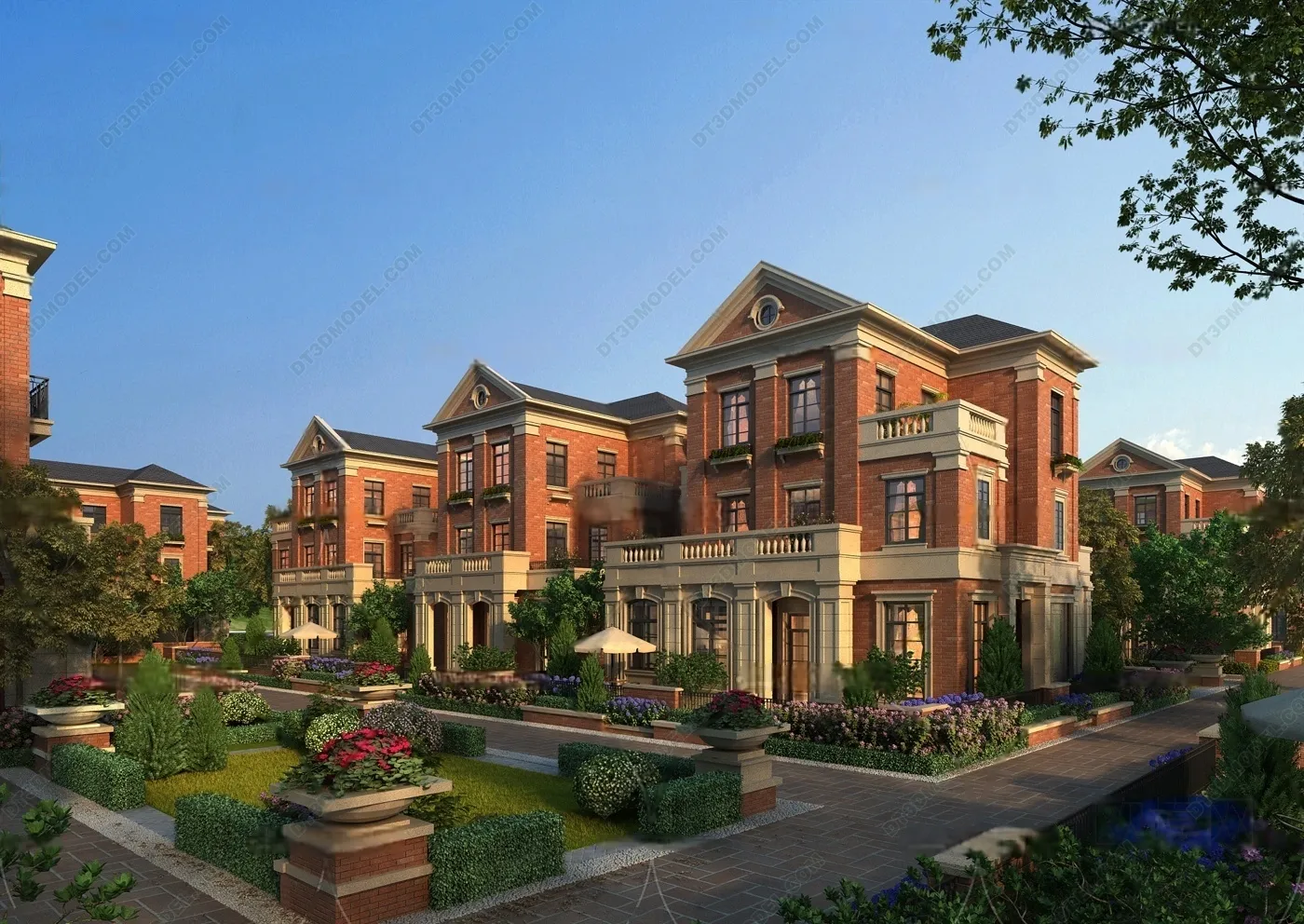Europe Style Villa 3D Model – 3D Blocks – 046 – VRAY