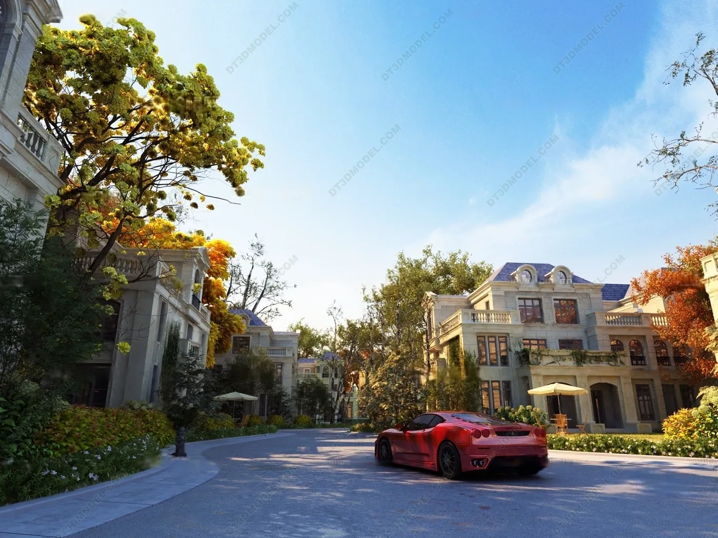 Europe Style Villa 3D Model – 3D Blocks – 069 – VRAY