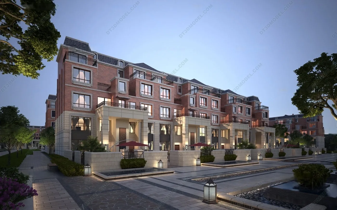 Europe Style Villa 3D Model – 3D Blocks – 070 – VRAY