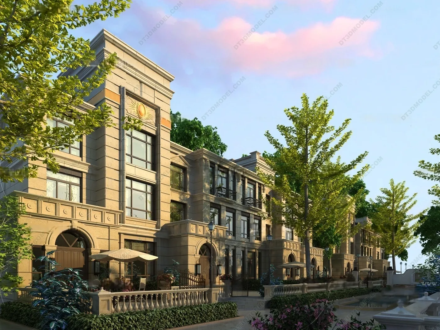 Europe Style Villa 3D Model – 3D Blocks – 073 – VRAY