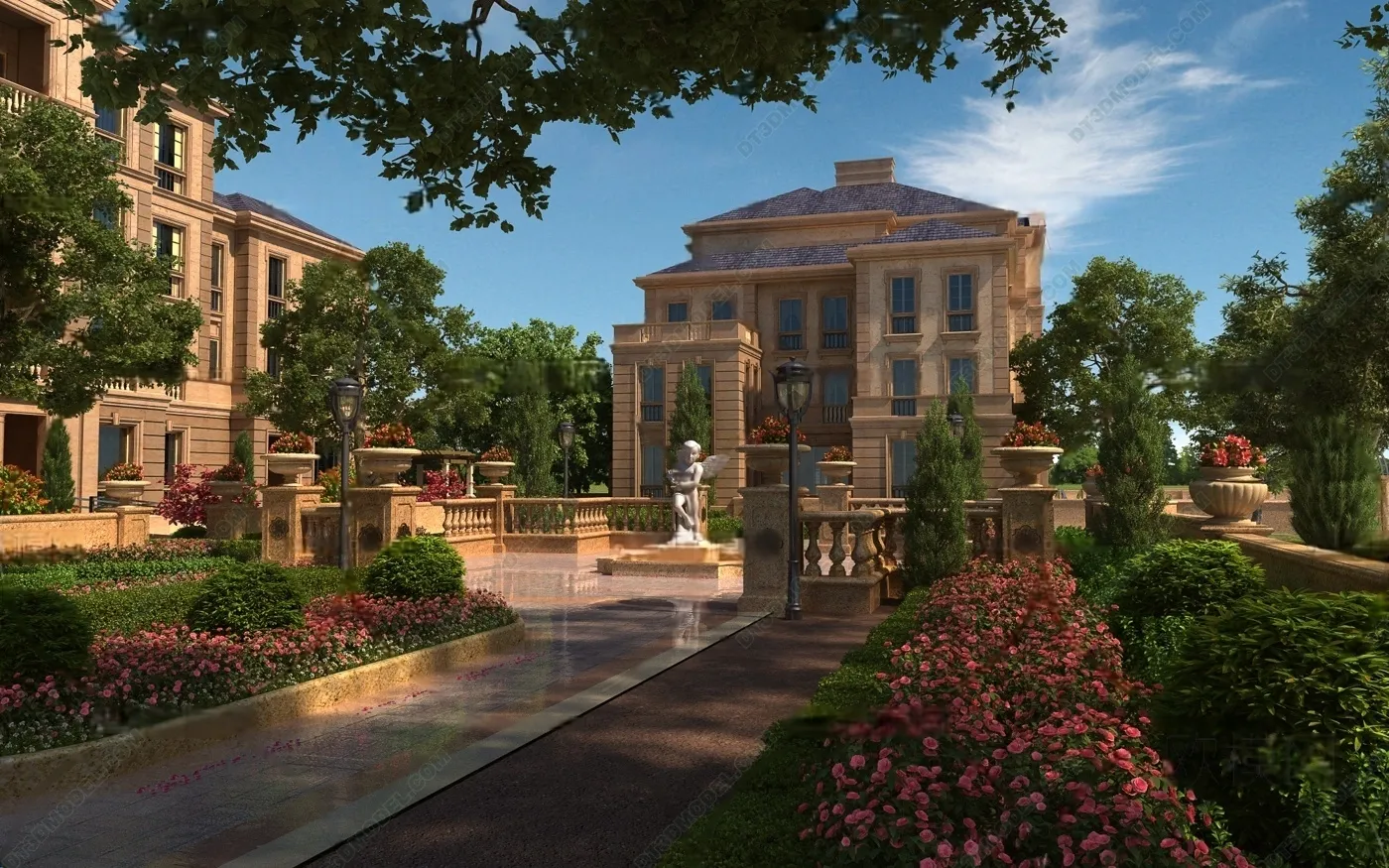 Europe Style Villa 3D Model – 3D Blocks – 094 – VRAY