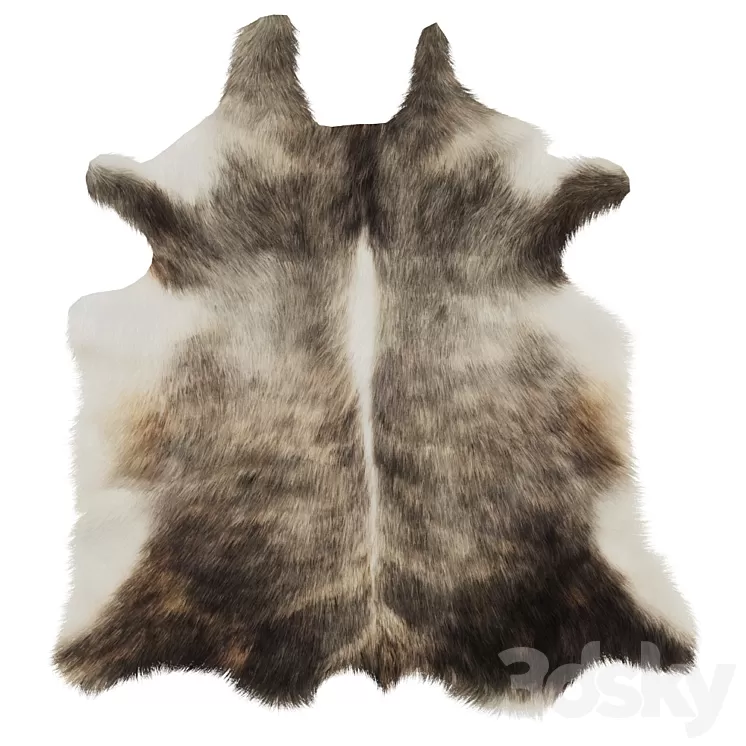 European Rug Cowhide 12 3D Model European Rug Cowhide 12 3D Model