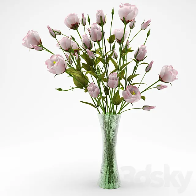 Eustoma bouquet 3D Model Eustoma bouquet 3D Model