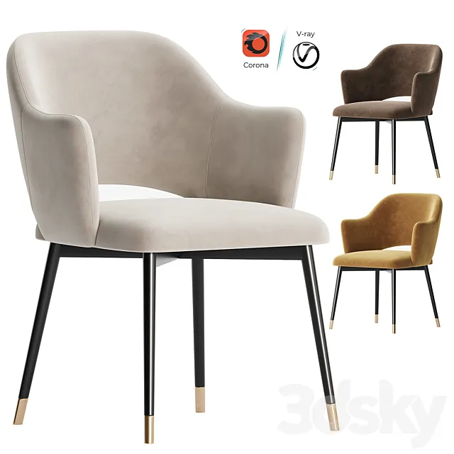 Eva Carver Dining Chair 3D Model Eva Carver Dining Chair 3D Model