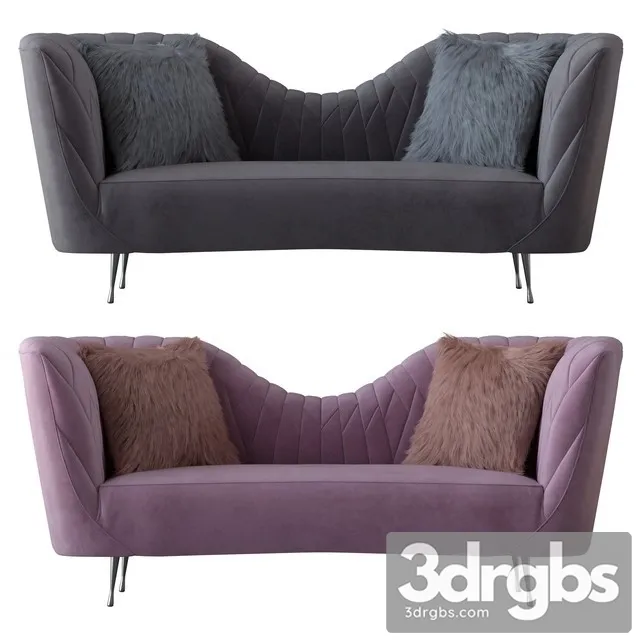 Eva Velvet Sofa 01 3D Model Download Eva Velvet Sofa 01 3D Model Download