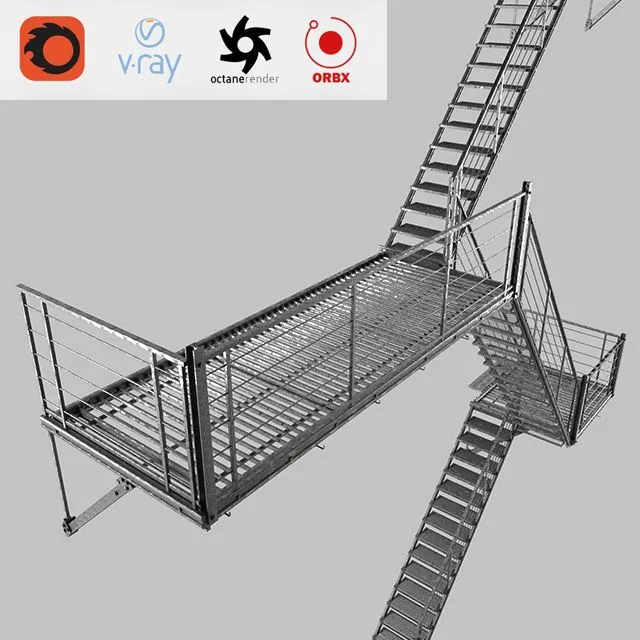 Evacuation ladder 3D Model